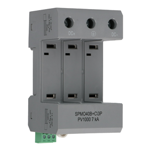Warystorowy ogranicznik przepięć do instalacji fotowoltaicznych PV 3P, 1000V DC, 7kA,  typ 1+2 (klasa B+C)  - Poglądowe zdjęcie